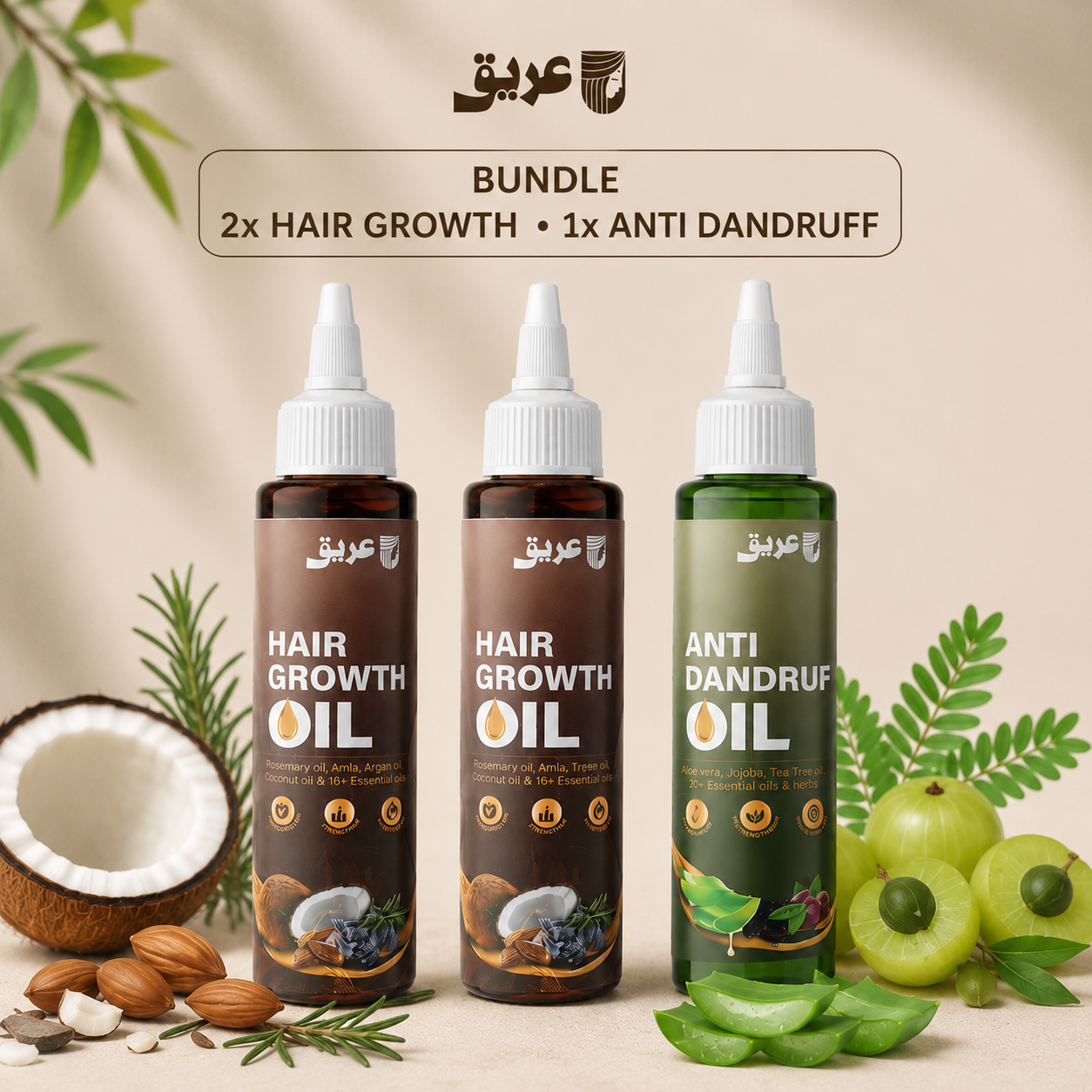Areeq's Anti Dandruff X Hair Growth Oil Bundle