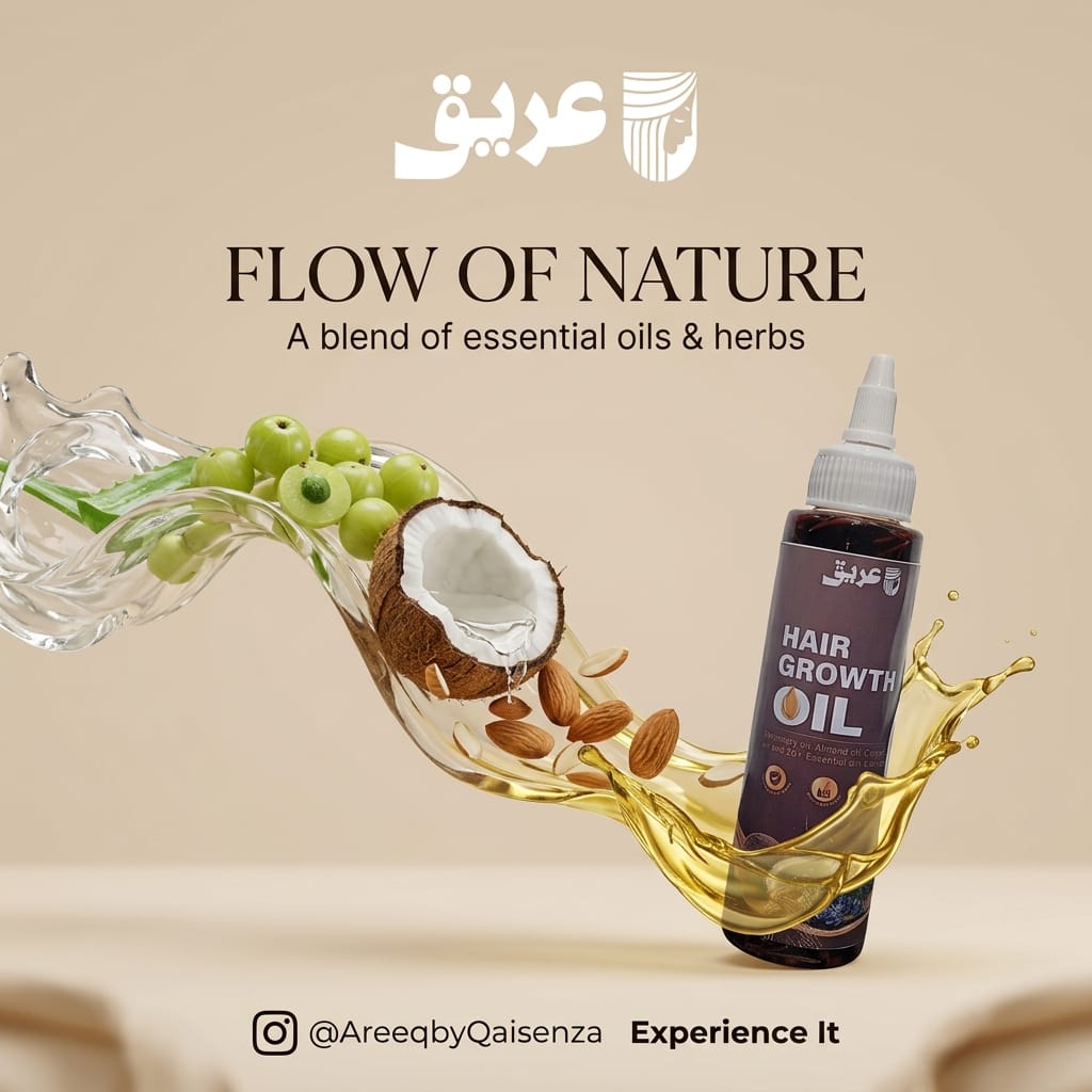Areeq's Hair Growth Oil with Rosemary & Bhringraj | Herbal Oil for Thick, Long & Strong Hair